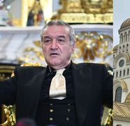 Cum a fost surprins Gigi Becali la sfințirea Catedralei Mântuirii Neamului. Latifundiarul a atras toate privirile cu ținuta sa
